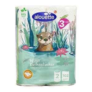 alouette Kuchyňské utěrky 3vrstvé  2 ks  22,44 m