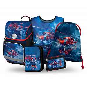 Baagl SET 5 Ergo Záchranáři: aktovka, penál, sáček, zástěra, peněženka