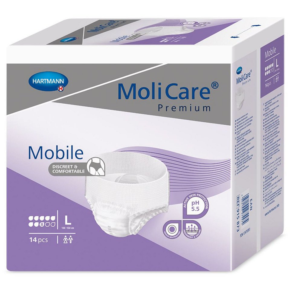 KALHOTKY ABSORPČNÍ MOLICARE MOBIL SUPER LARGE BOKY 100-150CM,2196ML,14KS