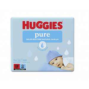 HUGGIES® Vlhčené ubrousky Pure Triplo 56x3 ks