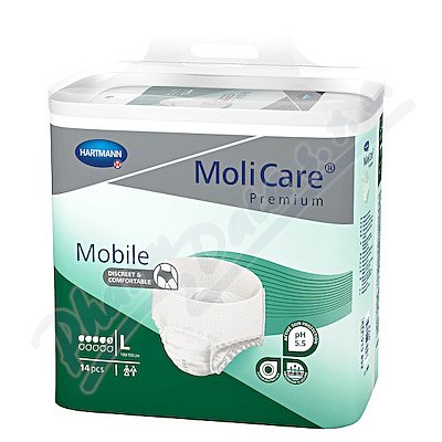 KALHOTKY ABSORPČNÍ MOLICARE MOBILE LIGHT LARGE BOKY 100-150CM,1139ML,14KS