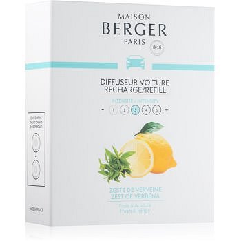 Maison Berger Paris Car Zest Of Verbena vůně do auta 2 x 17 g náhradní náplň