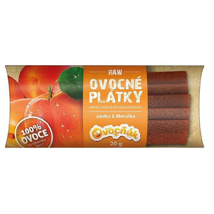 OVOCŇÁK plátky Jablko-Meruňka 20g