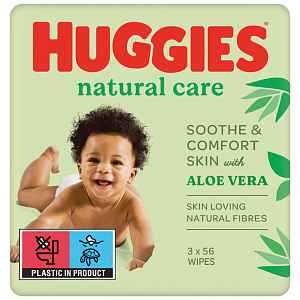 HUGGIES® Vlhčené ubrousky Natural Triplo 56x3 ks