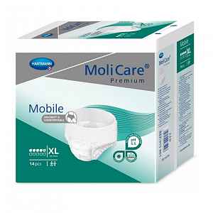 KALHOTKY ABSORPČNÍ MOLICARE MOBILE LIGHT EXTRA LARGE BOKY 130-170CM,1150ML,14KS