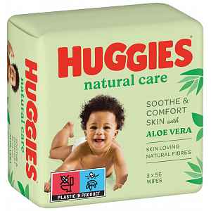 HUGGIES® Vlhčené ubrousky Natural Triplo 56x3 ks