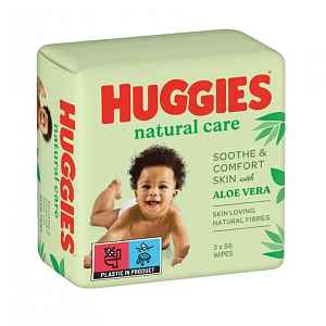 HUGGIES® Vlhčené ubrousky Natural Triplo 56x3 ks