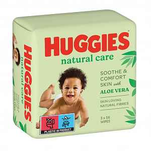 HUGGIES® Vlhčené ubrousky Natural Triplo 56x3 ks