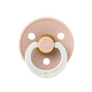 BIBS Dudlík z přírodního kaučuku noční Colour 1ks, velikost 2 - Blush