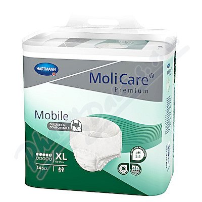 KALHOTKY ABSORPČNÍ MOLICARE MOBILE LIGHT EXTRA LARGE BOKY 130-170CM,1150ML,14KS