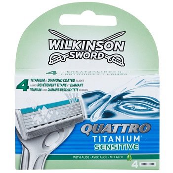 Wilkinson Sword Quattro Titanium Sensitive náhradní břity 4 ks