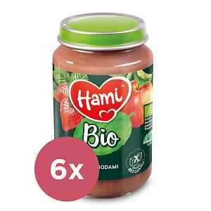 6x HAMI BIO Ovocný příkrm S jahodami 190 g, 6+