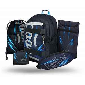 Baagl Školní set Skate Bluelight III