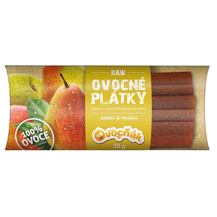 OVOCŇÁK plátky Jablko-Hruška 20g