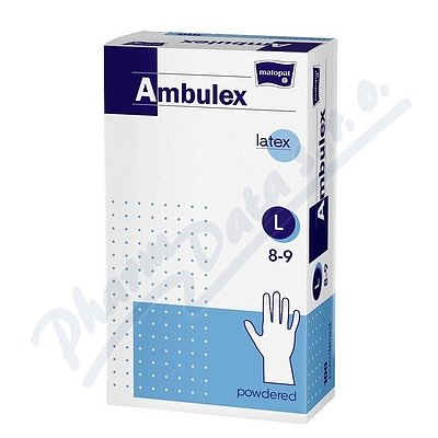 Ambulex rukavice latexové jemně pudrované L 100ks - II.jakost