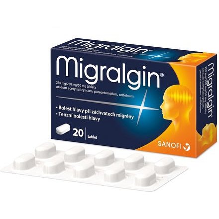 Migralgin 250/250/50 mg 20 tablet – při akutní bolesti hlavy