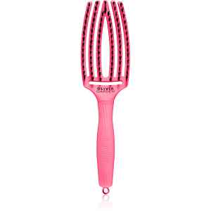 Olivia Garden Fingerbrush L´amour plochý kartáč na vlasy Hot Pink 1 ks