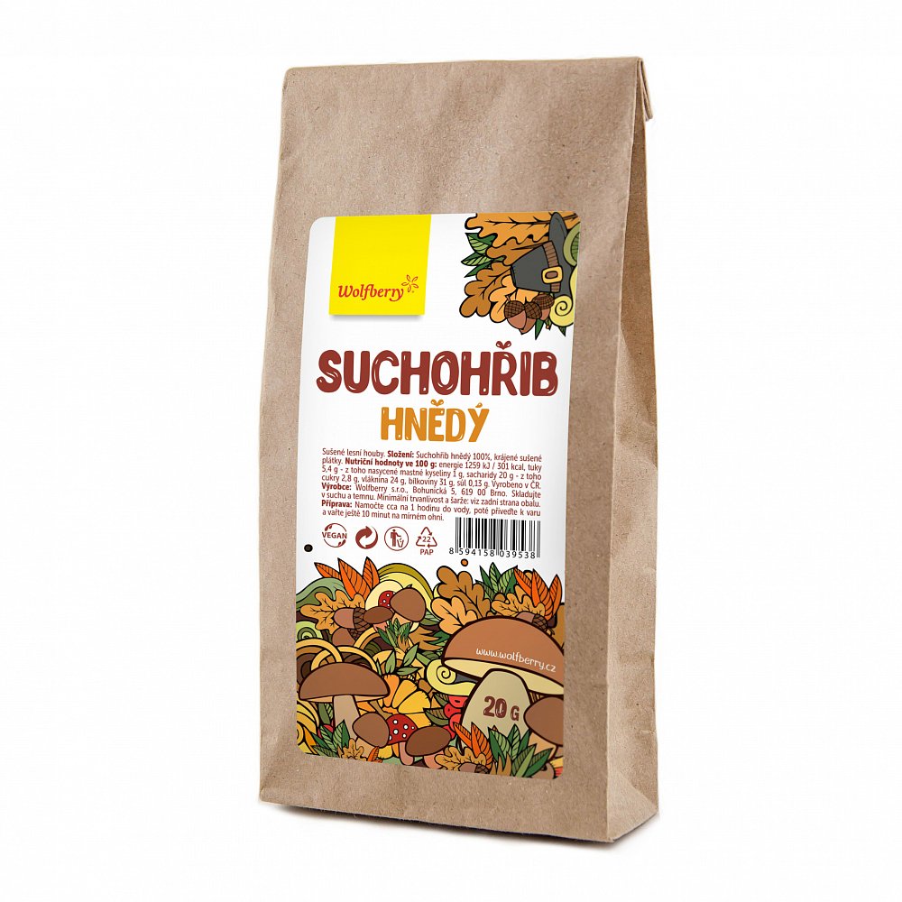 WOLFBERRY Suchohřib hnědý - sušené houby 20 g