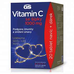 GS Vitamin C 1000 se šípky 100+20 tablet dárkové balení 2022