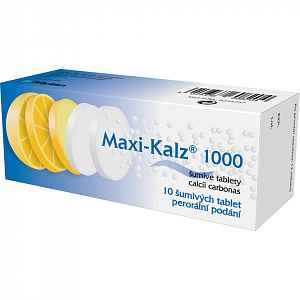 MAXI-KALZ 1000 1000MG šumivá tableta 10