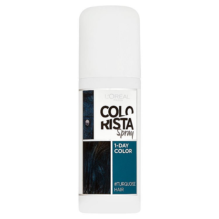 L'Oréal Paris Colorista Spray 1-Day Color Turquoise Hair tyrkysová, 75 ml