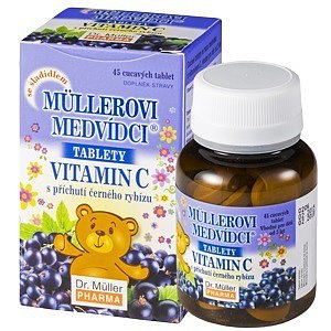 Müllerovi medvídci s vitamín C s přích.čer.ryb.tablety 45