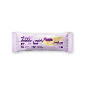 Vilgain Double Trouble proteinová tyčinka - borůvkový cheesecake 55 g