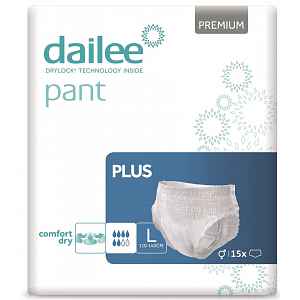 Dailee Pant Premium plus l, kalhotky absorpční natahovací, 15ks