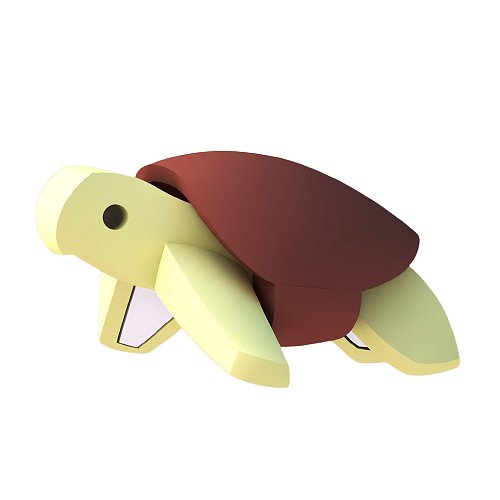 Halftoys ŽELVA magnetická skládací hračka s 3D modelem oceánu