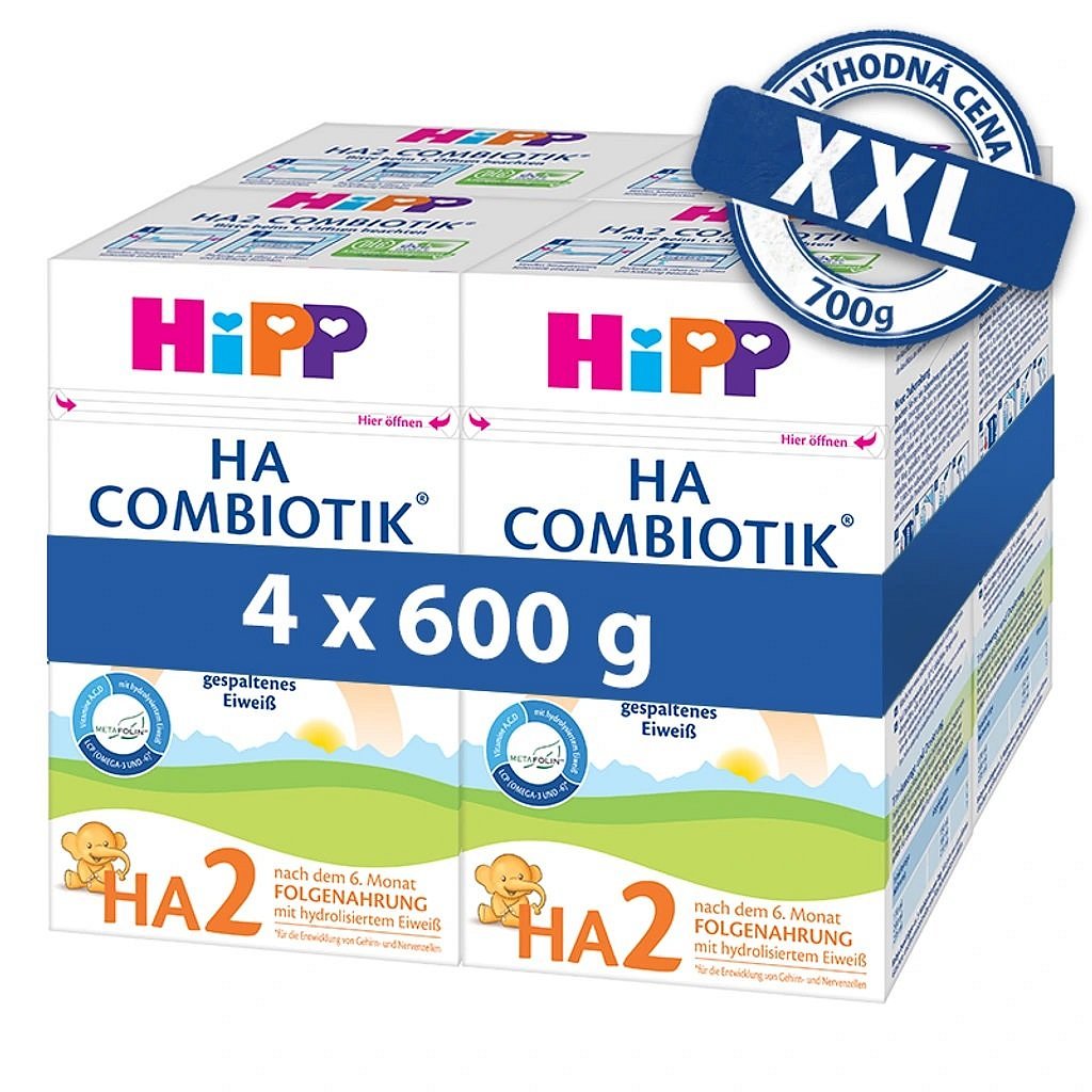 HiPP Pokračovací kojenecká výživa HA 2 Combiotik® 4 x 600 g