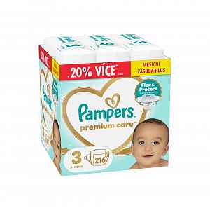 Pampers Premium Care vel. 3 6–10 kg dětské pleny 216 ks
