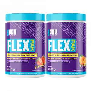 6Pak Nutrition Kloubní výživa Flex Pak 400 g - akce 1+1 pomeranč + jahoda
