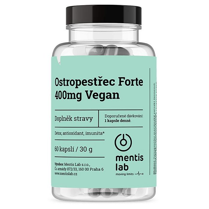 Mentis Ostropestřec Forte 400 mg Vegan 60 kapslí