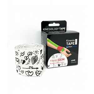 GM rayon kinesiology tape hedvábný 5 cm x 5 m love