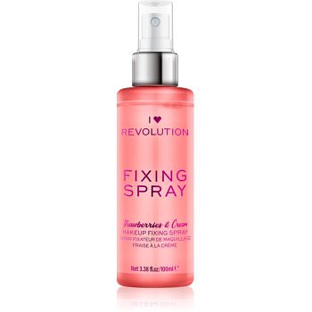 I Heart Revolution Fixing Spray fixační sprej na make-up s vůní Strawberries & Cream 100 ml