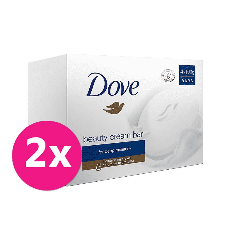 2x DOVE tableta krémová (4 x 100 g)