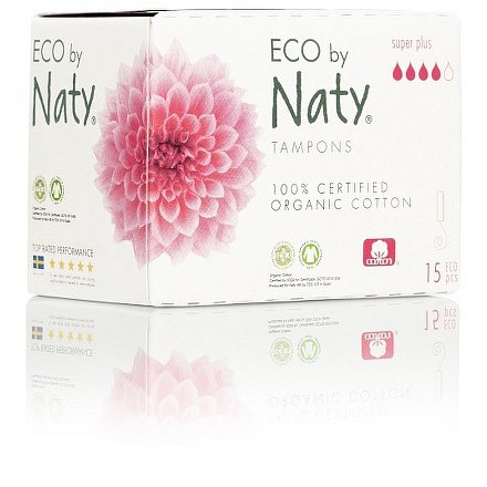 Dámské ECO tampóny Naty (15 ks) - super plus