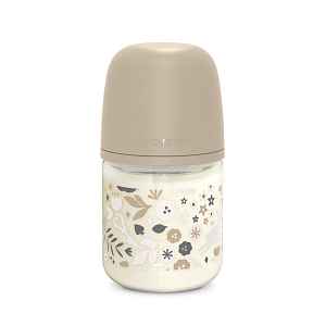 Suavinex Wonderland Skleněná láhev fyziologická SX PRO průtok S 0m+ 120 ml 1 ks liberty krémová