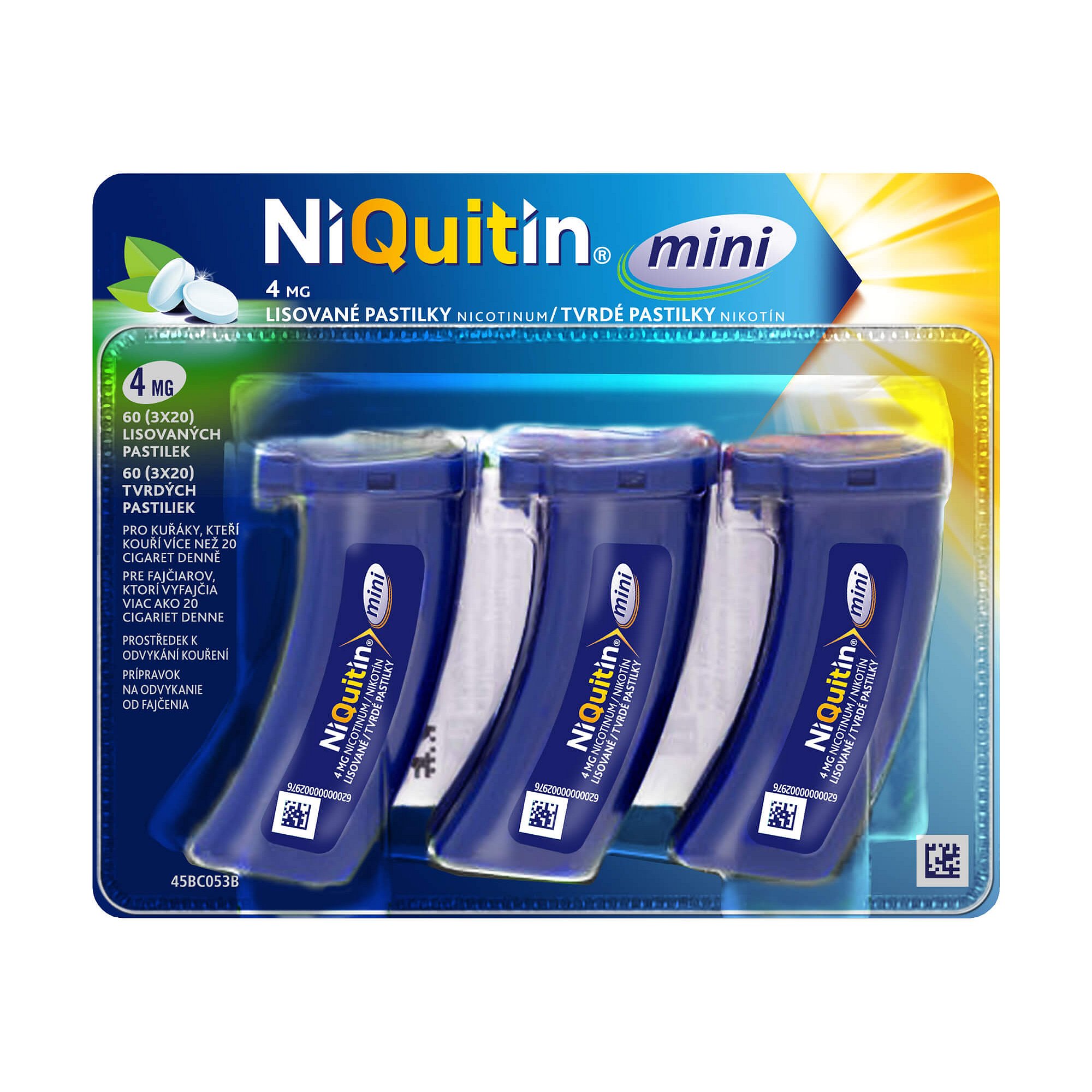 NiQuitin mini 4mg pastilky 3x20ks