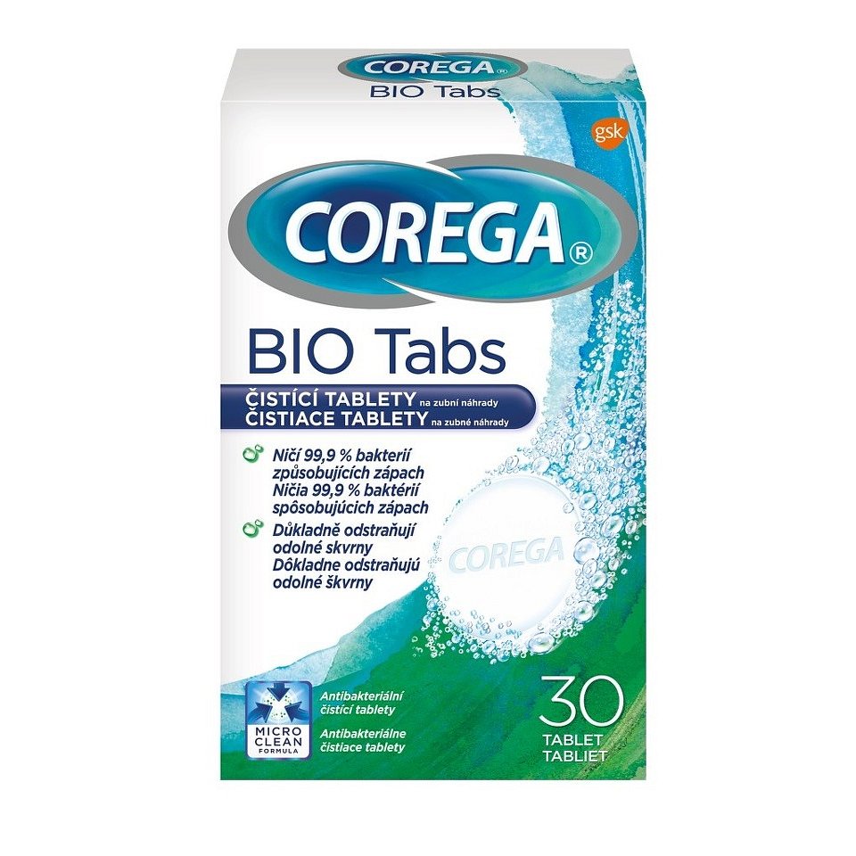 Corega Bio Tabs čisticí tablety 30ks - II.jakost