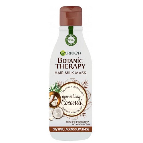 Garnier Vyživující maska pro suché, nepoddajné vlasy Botanic Therapy (Hair Milk Mask Nourishing Coconut) 250 ml