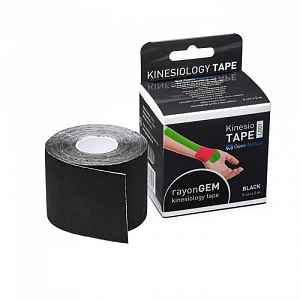 GM rayon kinesiology tape hedvábný 5 cm x 5 m black