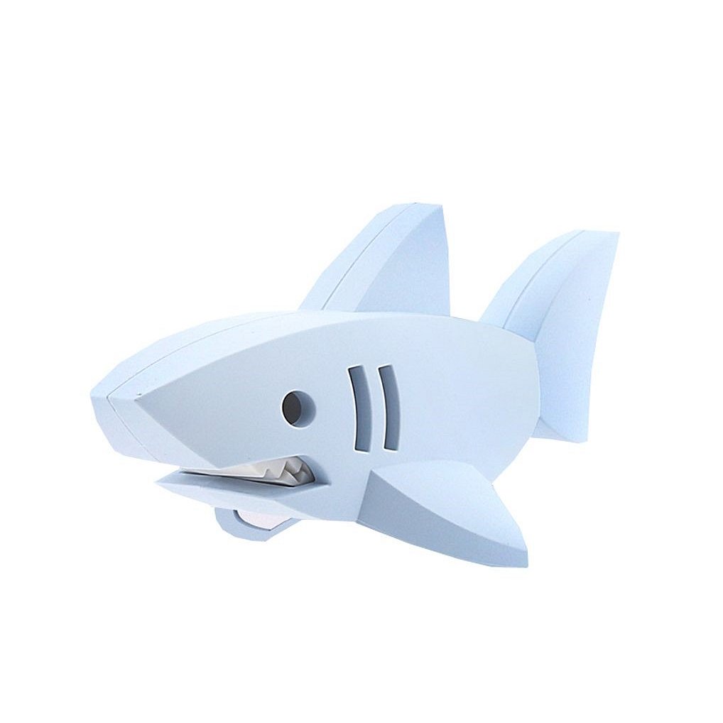 Halftoys ŽRALOK BÍLÝ magnetická skládací hračka s 3D modelem oceánu