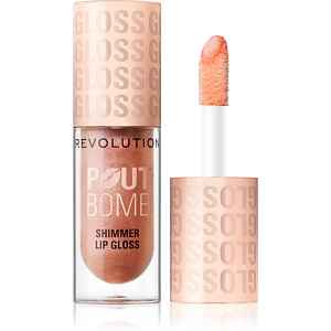 Revolution Shimmer Gloss třpytivý lesk na rty odstín Glimmer Nude 4.5 ml