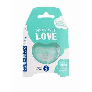 Curaprox Grow With Love 30 m+ dudlík - ZELENÝ