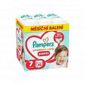 Pampers Premium Care Pants vel. 7 15+ kg plenkové kalhotky 62 ks