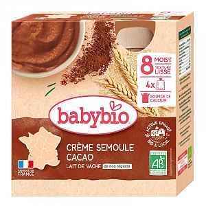BABYBIO krupice s kakaem 4x85g