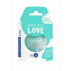 Curaprox Grow With Love 0 m+ dudlík - ZELENÝ