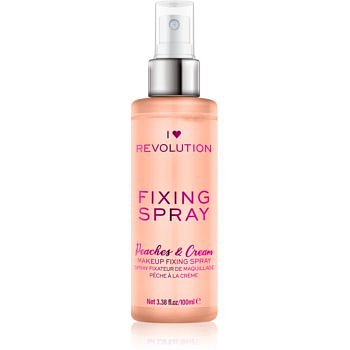 I Heart Revolution Fixing Spray fixační sprej na make-up s vůní Peaches & Cream 100 ml