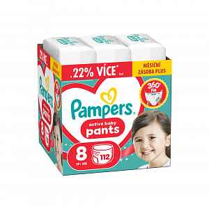 Pampers Active Baby vel. 8 17+ kg plenkové kalhotky 112 ks